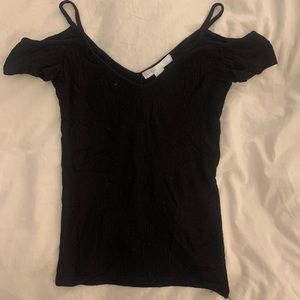 Black off the shoulder top